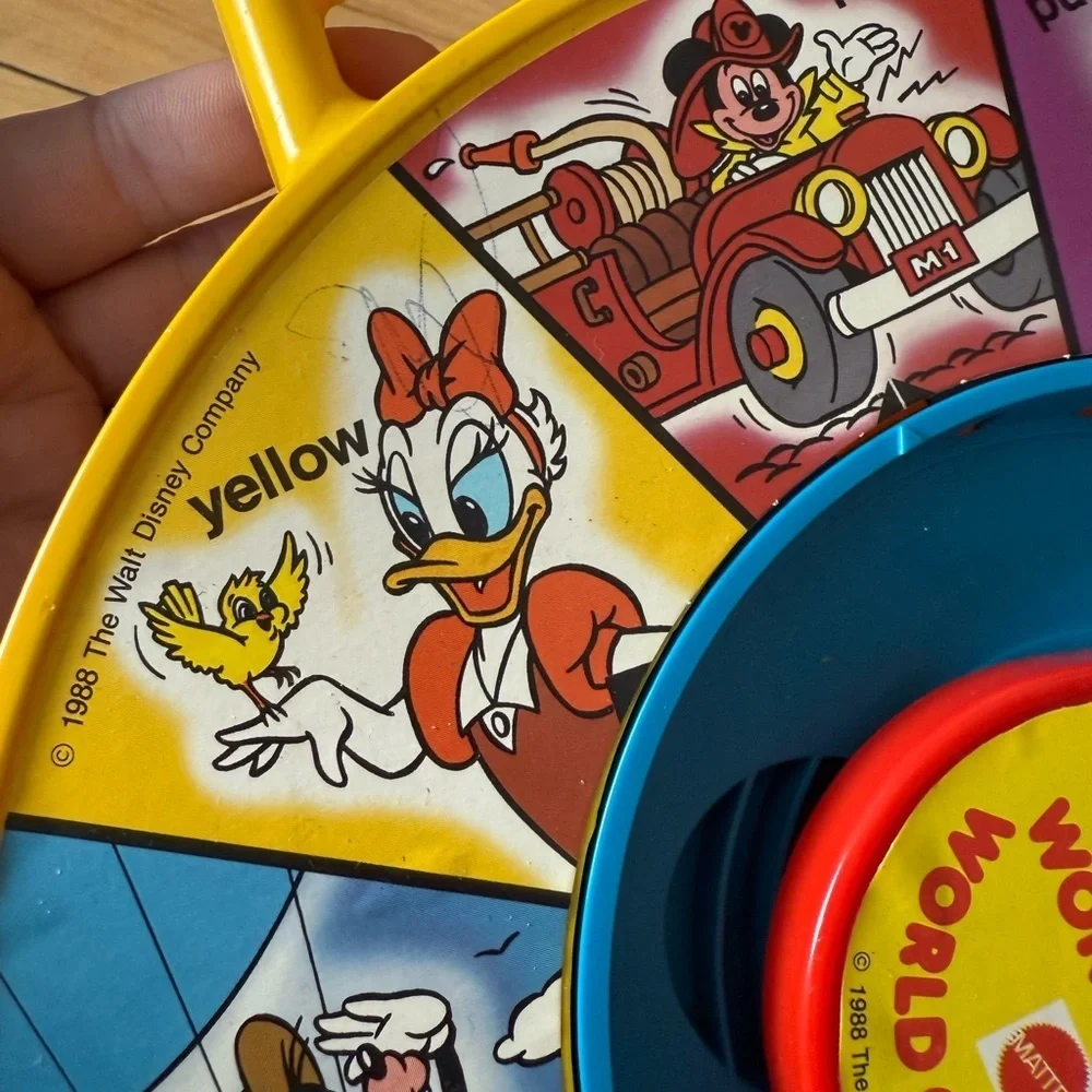 VTG Mattel ‎ Disney 1988 See N Say Wonderful World of Color - Tested And WORKS!